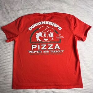 Doughbrik's Pizza Mens Graphic T Shirt Sz Large Crewneck Short Sleeve Hollywood